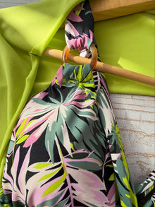 Traje de baño Amalfy hojas pistacho