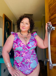 Traje de baño Margaret flores fucsias y calipso