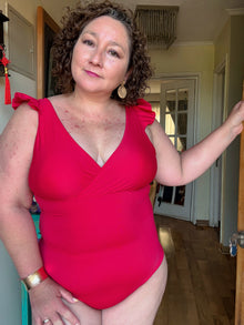 Traje de baño Margaret entero cereza