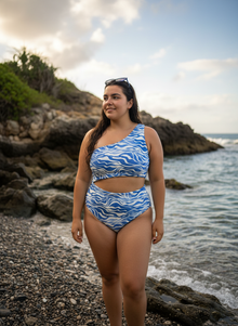 Trikini coco banana ondas de mar