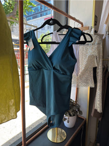 Traje de baño Margaret azul petroleo