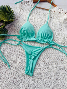 Bikini ibiza aguamarina, tanga brasilera de amarres