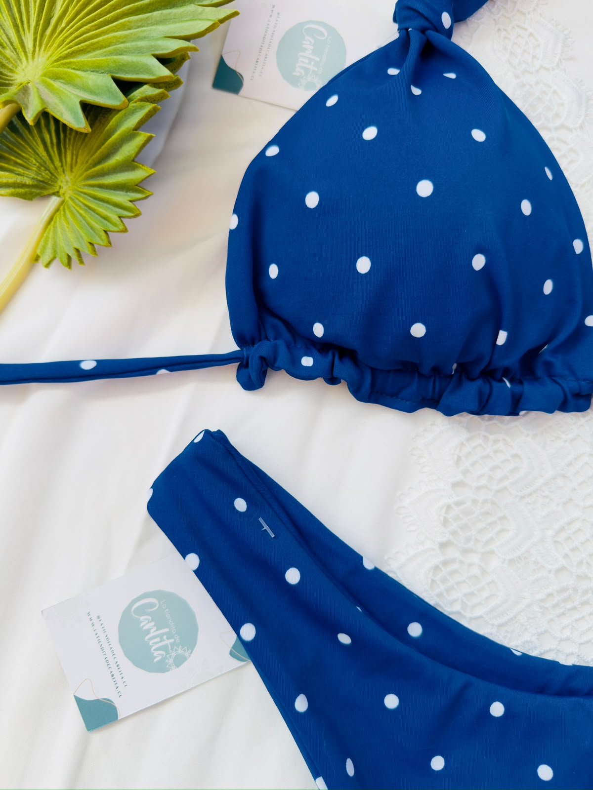 Conjunto bahia culote U Retro azul