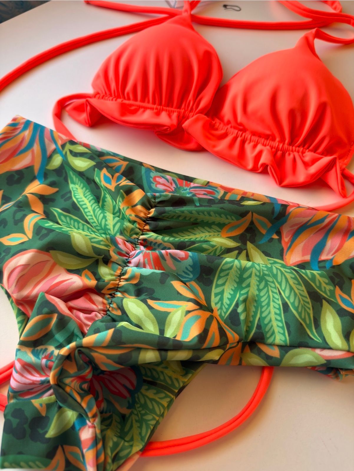 Conjunto ibiza tanga fitness TM paraiso tropical