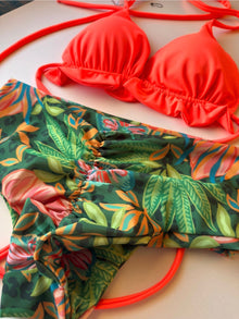 Conjunto ibiza tanga fitness TM paraiso tropical