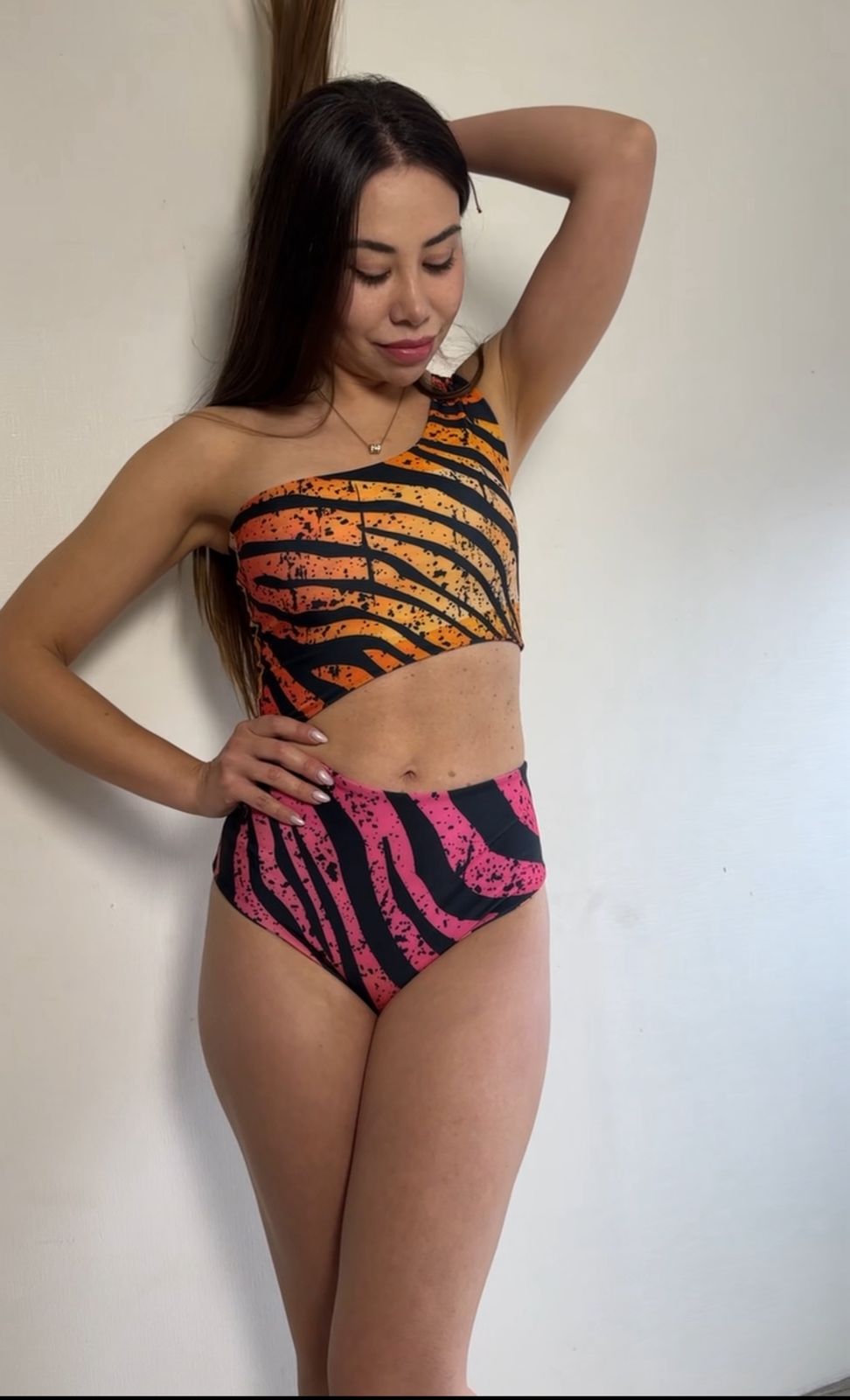 Trikini coco banana cebra fucsia