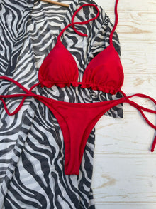 Conjunto ibiza colaless de amarras rojo