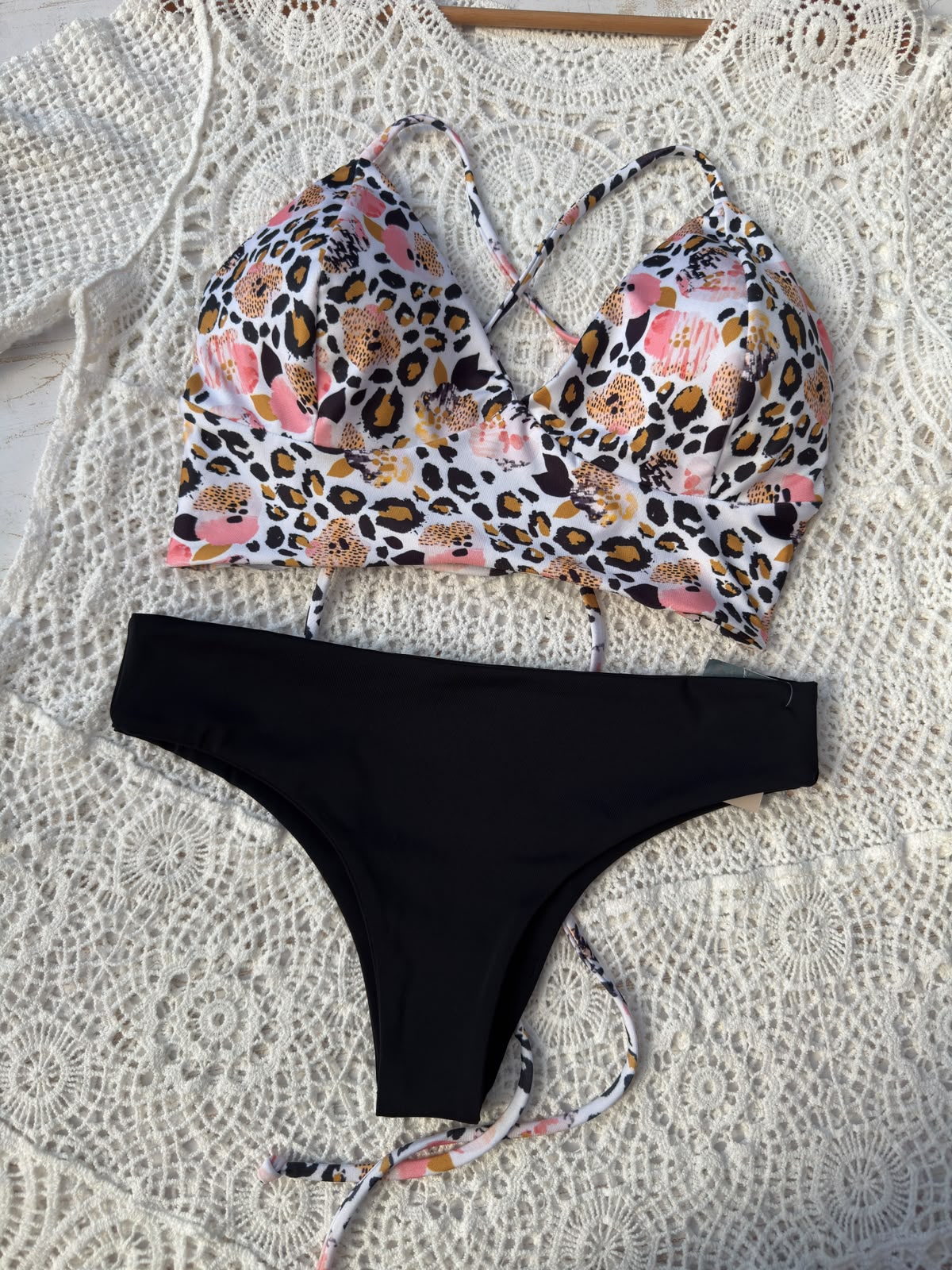 Conjunto Bustier Grecia bottom a elección negro