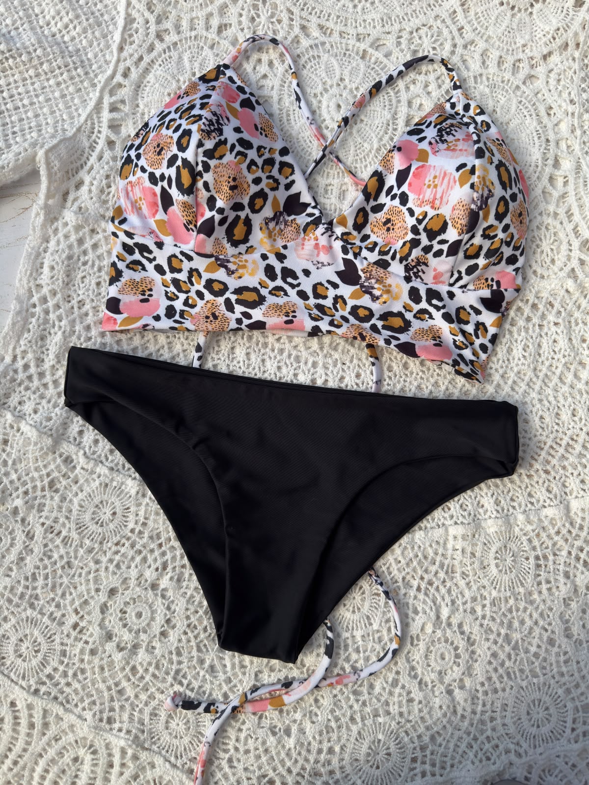 Conjunto Bustier Grecia bottom a elección negro