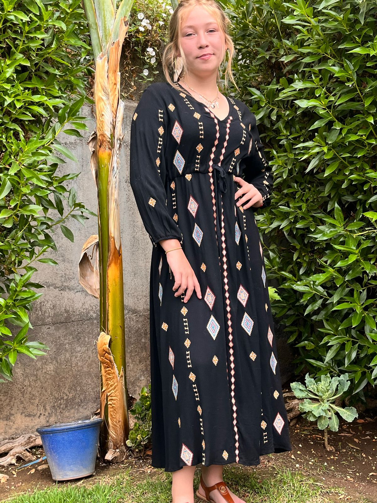 Vestido Boho chic bordado