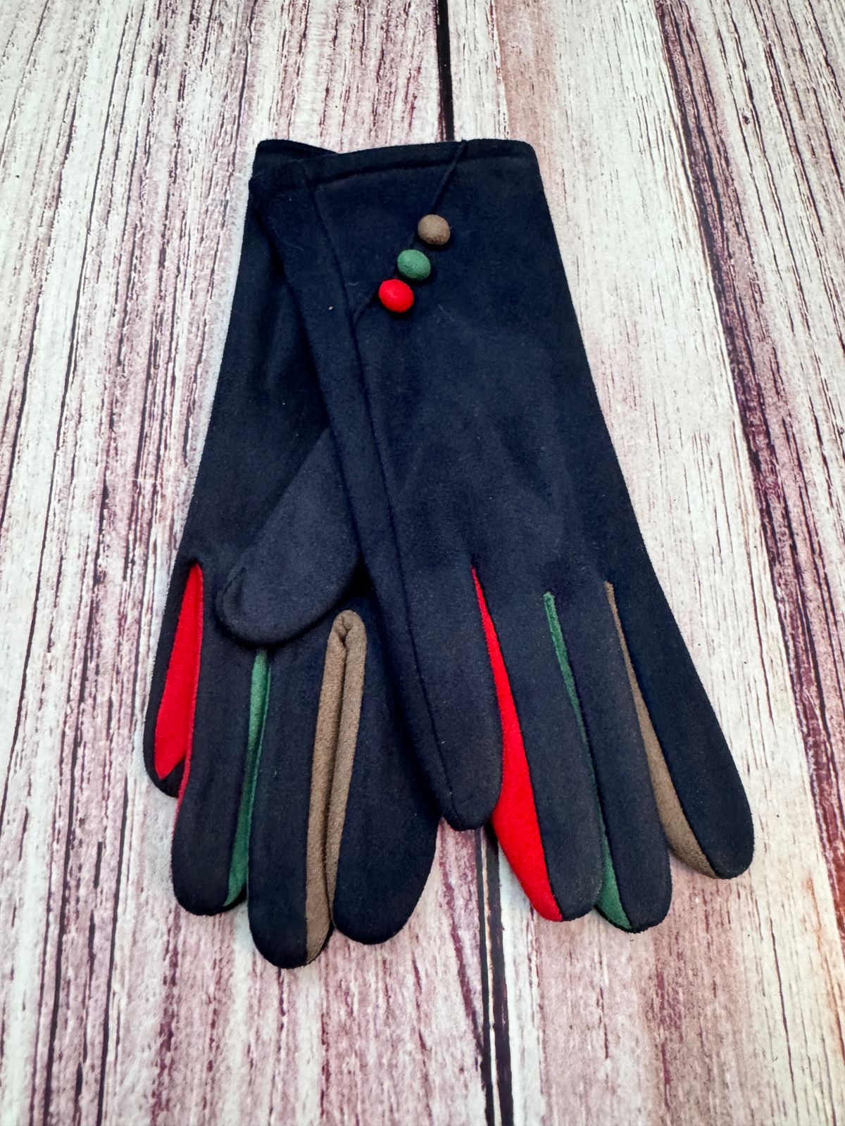 Guantes de gamuza elastizada