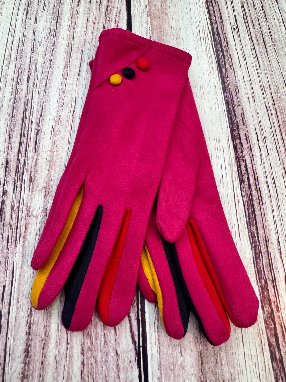 Guantes de gamuza elastizada
