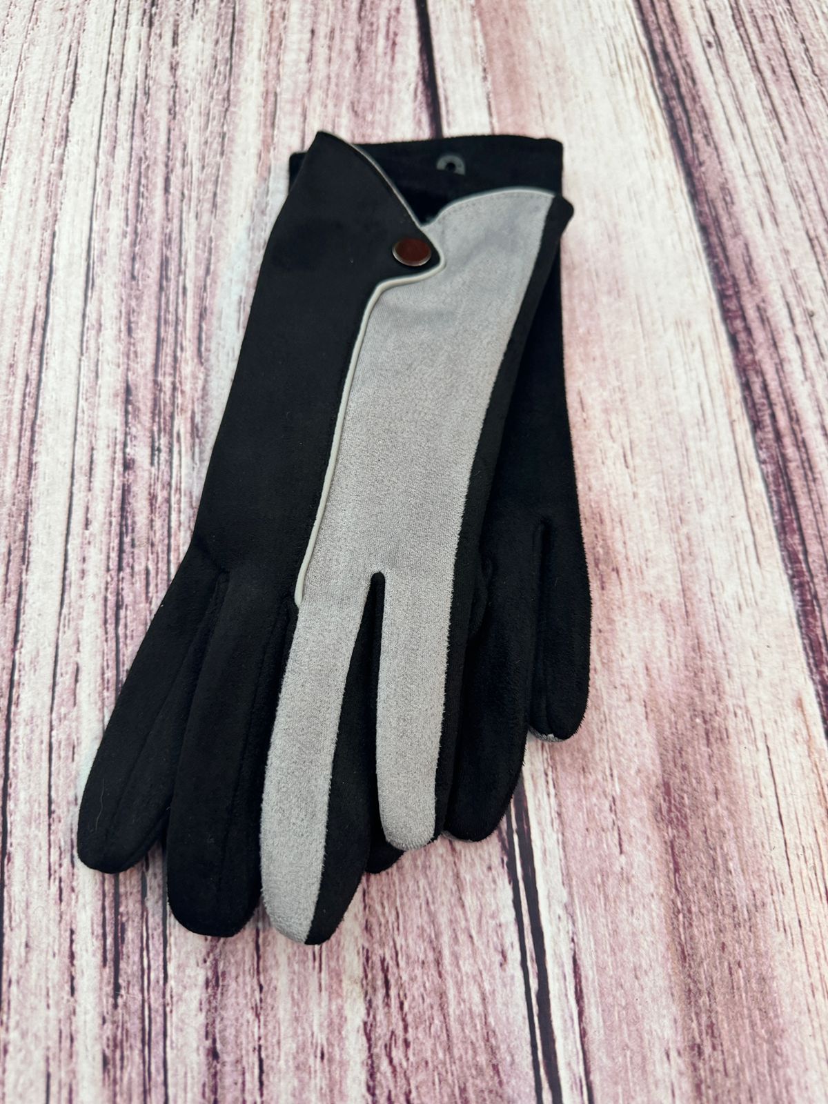 Guantes de gamuza elastizada