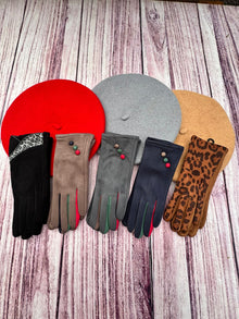 Guantes de gamuza elastizada