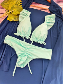 Conjunto Ibiza con vuelos Aguamarina