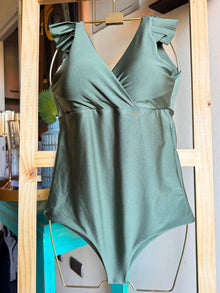Traje de baño Margaret verde destellante